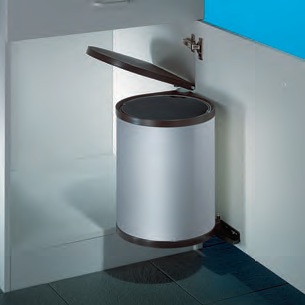 Selectakit Rondo 2 afvalemmer zilver 8011206 - Productafbeelding