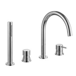 Waterevolution Flow 4-gats Badmengkraan voor Badrandmontage Chroom T13801