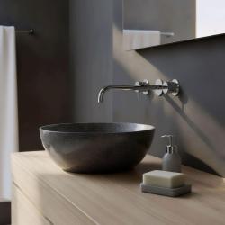 Waterevolution Flow 3-gats Inbouw Wastafelkraan Chroom met uitloop 25 cm T1163F01-25