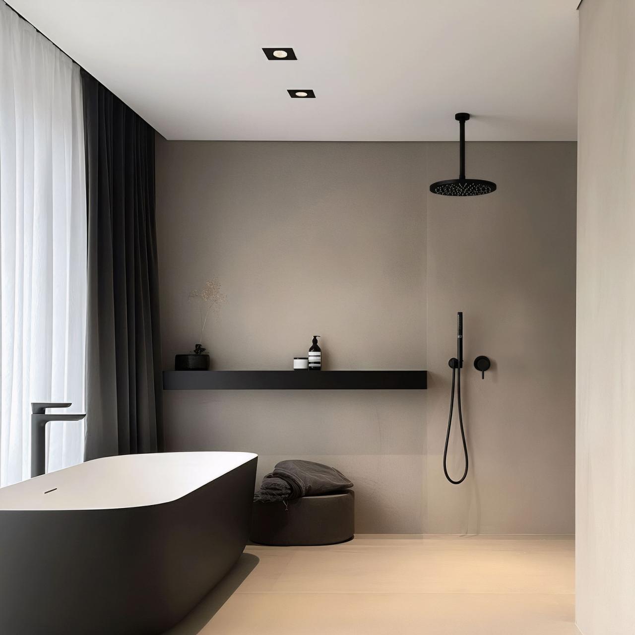 Waterevolution Flow inbouw mengkraan mat zwart incl. inbouwdeel T11842PR