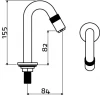 Clou Freddo fonteinkraan (freddo 9) chroom TechnicalDrawing-Basic