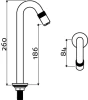 Clou Freddo fonteinkraan (freddo 10) chroom TechnicalDrawing-Basic