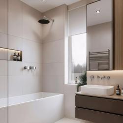 Waterevolution Flow inbouw douchethermostaat ronde rozet chroom T142TB01