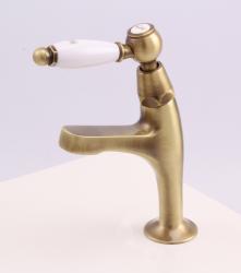 PB klassieke fonteinkraan met witte hendel koud water klein model brons 1208854902