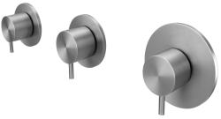 Waterevolution Flow inbouw douchethermostaat met 2 stopkranen volledig RVS 1208916472