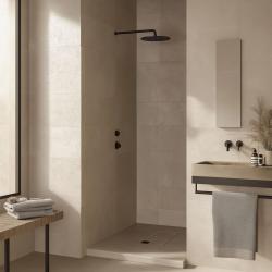 Waterevolution Flow inbouw douchethermostaat met 1 stopkraan mat zwart 1208920977