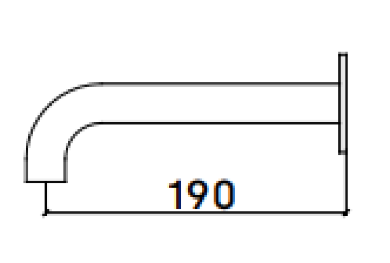 Waterevolution Flow baduitloop 19cm volledig RVS T167119IE