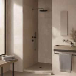 Waterevolution Flow inbouw douchethermostaat met 1 omstelkraan gun metal 1208948849