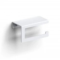 Clou Fold toiletrolhouder zonder klep gebogen model mat wit