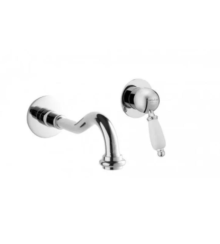 PB nostalgische inbouw wastafelmengkraan Vintage uitloop 21cm chroom