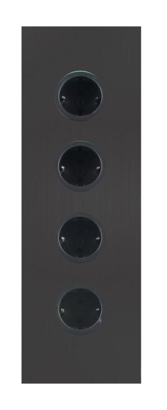 Indux Corner Еnergiezuil met 4 Stopcontacten Randaarde Zwart 1208953219