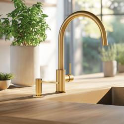 Reginox inbouw zeepdispenser PVD Gold voor bladmontage navulbaar via bovenkant 1208953367