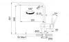 Franke geborstelde zwarte sensor Keukenkraan Atlas Neo draaibare uitloop 1208953824