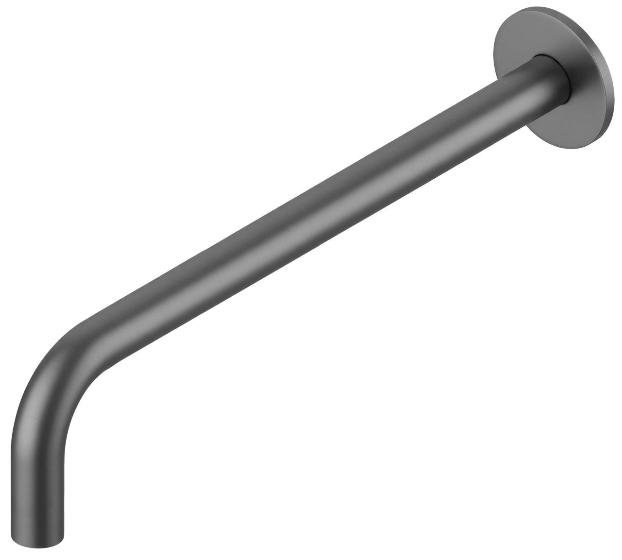Waterevolution Flow afbouwdeel uitloop wastafelkraan 25 cm PVD gun metal T167525GME