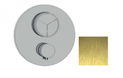 SB Push Round Inbouw thermostaatkraan met drukknop 3 weg omsteller en volumeregelaar PVD goud 1208955120