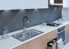 Aquadesign Nantes eenhendel keukenmengkraan chroom met flexibele uitloop zwart