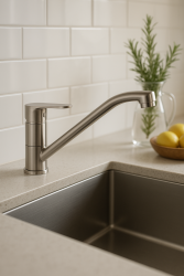 Aquadesign Lyon eenhendel keukenmengkraan RVS