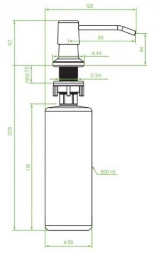 Aquadesign Nantes Inbouw Zeepdispenser mat wit