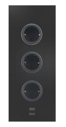 Indux Corner Еnergiezuil met 3 stopcontacten Randaarde en Dubbele USB-A&C-lader Zwart 1208955899