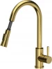 Aquadesign Renzo keukenmengkraan met uittrekbare douche met 2 standen PVD geborsteld goud