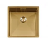 Lorreine 42WT-GOLD worktop rvs spoelbak goud 42x42cm voor inbouw in keramiek of natuursteen