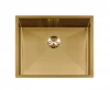 Lorreine 52WT-Gold worktop rvs spoelbak goud 52x42cm voor inbouw in keramiek of natuursteen