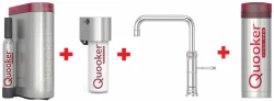 Quooker Classic Fusion Square Chroom PRO3 & CUBE Warm, koud, kokend, gefilterd, koud, bruisend water 3CFCHR+CUBE