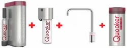 Quooker Nordic Square Chroom PRO3 & CUBE Kokend, gefilterd, koud, bruisend water 3NSCHR+CUBE