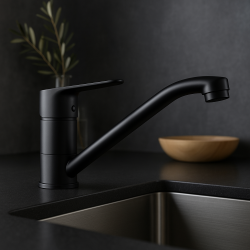 Aquadesign Sagy eenhendel keukenmengkraan mat zwart