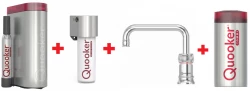 Quooker Classic Nordic Square Chroom COMBI & CUBE Kokend, gefilterd, koud, bruisend water 22CNSCHR+CUBE