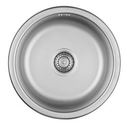 Ausmann Basic ronde rvs spoelbak opbouw 43cm inclusief sifon 1208956999