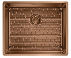 Franke Mythos Masterpiece BXM 210.50 PVD Koper Spoelbak 500x410mm Vlakbouw en Onderbouw 127.0674.363