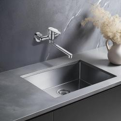 AquaTrimo Schubert eenhendel keuken muurkraan chroom 21ST7076CM