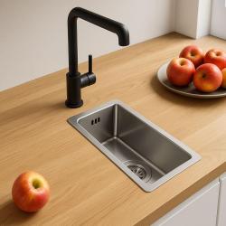 Ausmann Oder kleine rvs spoelbak 16x30cm vlakbouw onderbouw en opbouw 1208957115