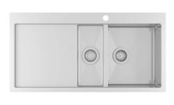 Ausmann Oder Blue 1,5 rvs spoelbak 100x51cm vlakbouw en opbouw met afdruipgedeelte 1208957127