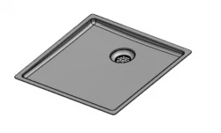 Reginox New York RVS bodemplaat spoelbak 40x40cm voor inbouw in keramiek natuursteen of solidsurface R36020