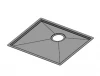Reginox Ontario RVS bodemplaat spoelbak 50x40cm voor inbouw in keramiek natuursteen en solidsurface R36426