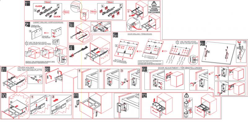 Franke Sorter Garbo 45-2 inbouw afvalsysteem 1 x 12 en 1 x 18 Liter afvalbak 1210200692
