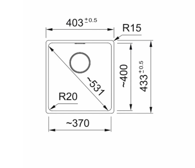Franke Maris MRG 210 / 110-37 Fragranite black edition mat zwarte spoelbak vlakinbouw