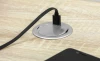 Indux Cover inbouw randaarde keukenstopcontact in werkblad met USB en stopcontact kleur zilver 1208957393