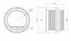 Indux Cover inbouw randaard zilveren stopcontact in werkblad met 2 usb aansluitingen 1208957397