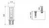 Indux Linft verzinkbare randaarde zwart stopcontact in werkblad met verlichting, 2 x USB en draadloos opladen 1208957401