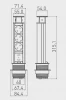 Indux Up & Down small verzinkbare randaarde zwarte stopcontact in werkblad met 3 stopcontacten en 2 x USB 1208957416