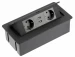 Indux Flip Medium stopcontact randaarde in het werkblad of bovenkast mat zwart met 2 stopcontacten en 2 USB opladers 1208957439