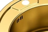 Aquadesign Ross ronde spoelbak PVD goud rond vlakinbouw en opbouw
