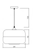 Decor Lender moderne hanglamp van metaal en glas breedte 250 mm 8433