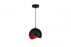 Decor Mavia bolvormige zwart rode hanglamp 1747