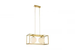 Decor Avelin hanglamp met gouden rechthoekig frame 2232