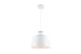 Decor Margus mat witte metalen hanglamp met houten toevoeging 3086