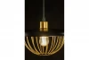 Decor Tulip moderne hanglamp met zwart metalen rand en gouden draadkooi 3444